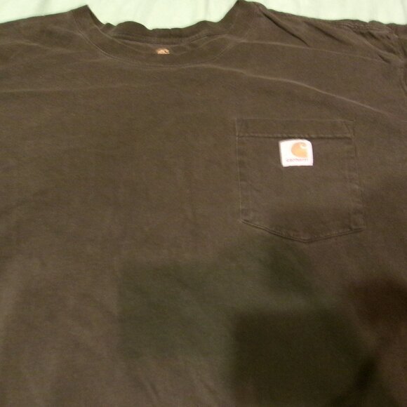 Carhartt K87 Mens XXL Black Pocket Work T-Shirt Original Fit Stained Distressed - Picture 4 of 14